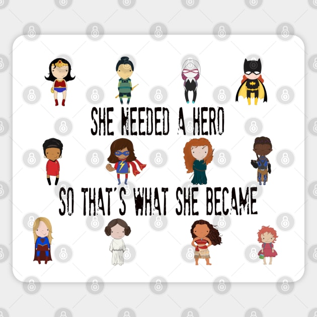 Her Own Hero Sticker by Jen Talley Design